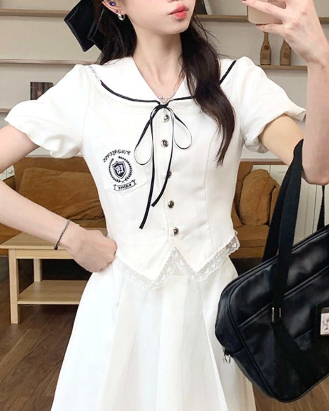 キャンパスホワイトセーラーセットアップ 2508629