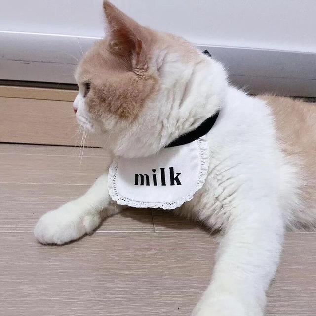 Milk エプロン 猫 すたい 首飾り