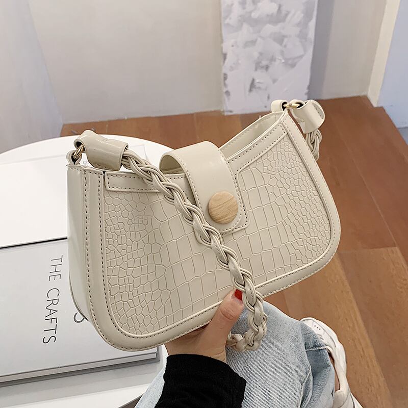 Shangxin小さなバッグ女性2020新しいファッションレトロワンショルダー脇の下バッグネット赤エインエア手織りメッセンジャーバッグ Tiancai_Wing_Bag9579974