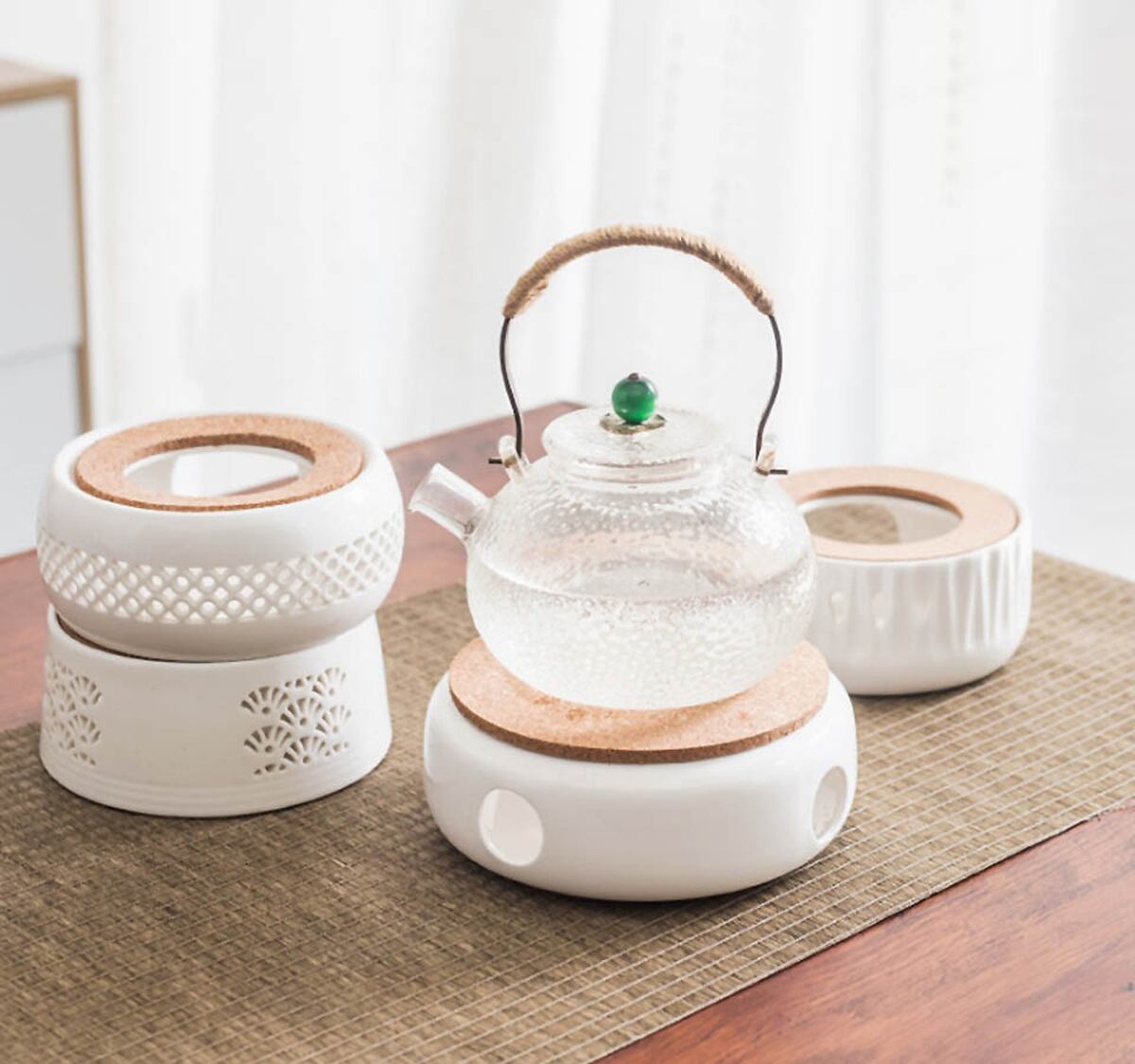 ティーウォーマー ガラスポット アンティーク ヴィンテージ 送料込み