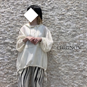 【CHIGNON】シアーメッシュアノラックシャツ（1641-090HE）