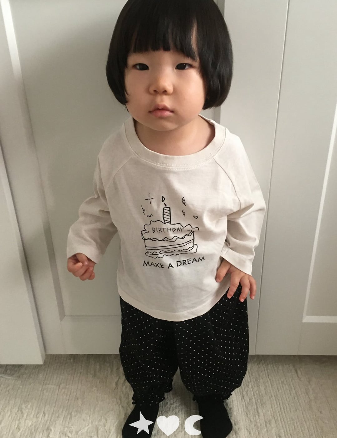 送料無料【予約】/  babyハッピーラグランTシャツ  /lalaland