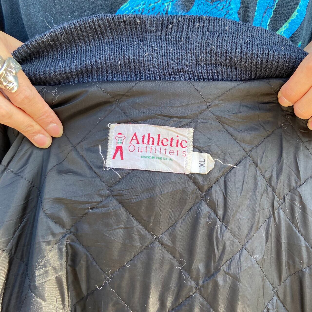 ビッグサイズ USA製 ATHLETIC OUTFITTERS ビッグワッペン オールレザー