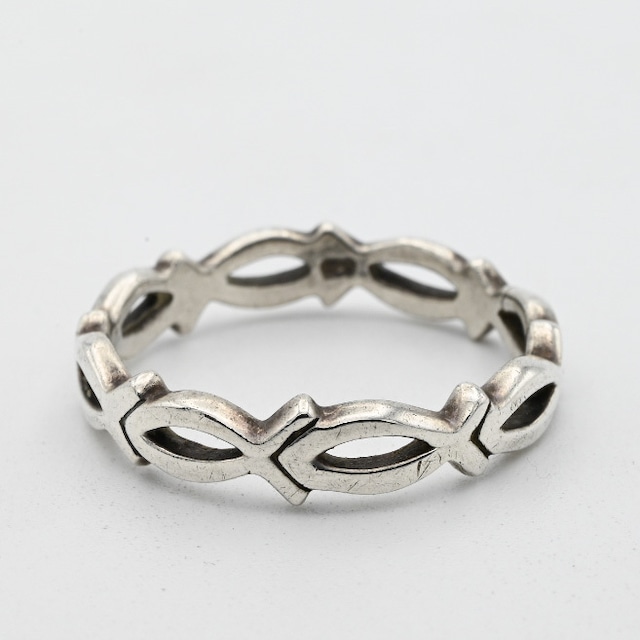 Fish Shape Design Thin Ring  #17.5 / Denmark