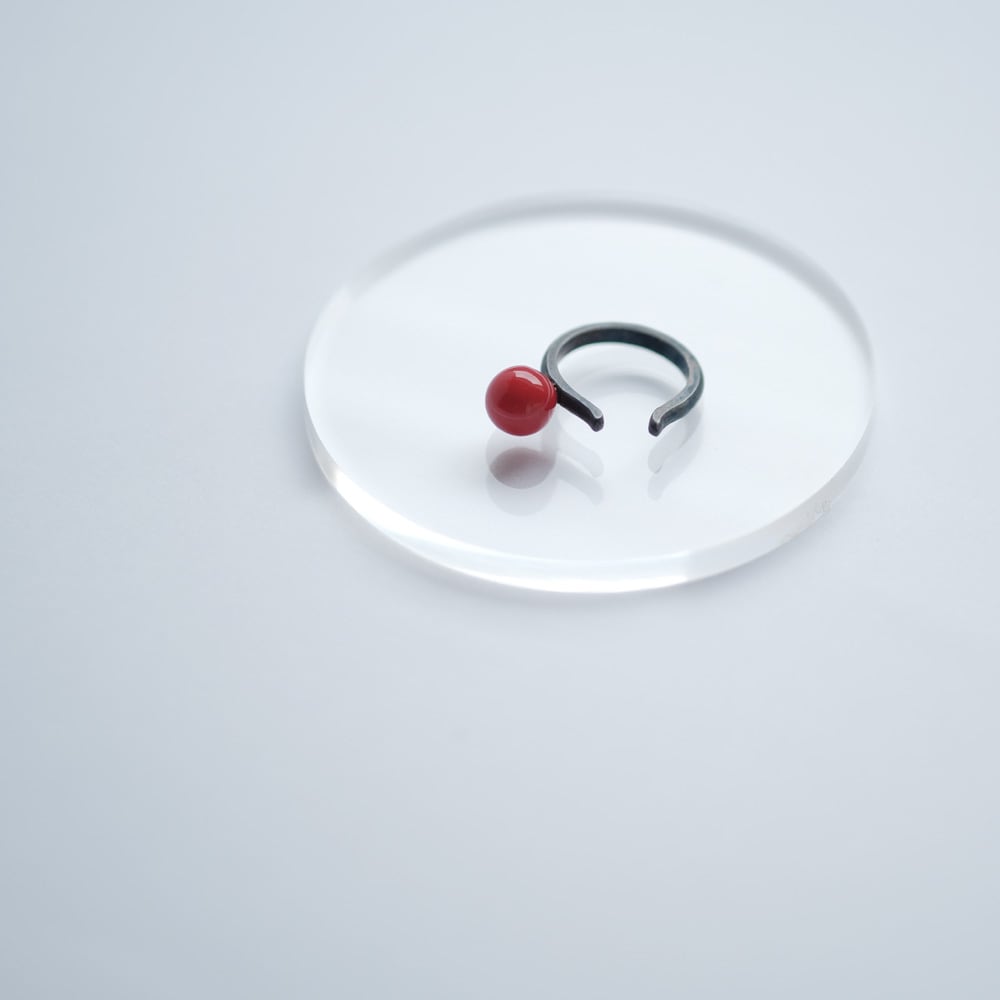 燻加工) 赤珊瑚 イヤーカフ シルバー925 | クラウドジュエリー(Cloud