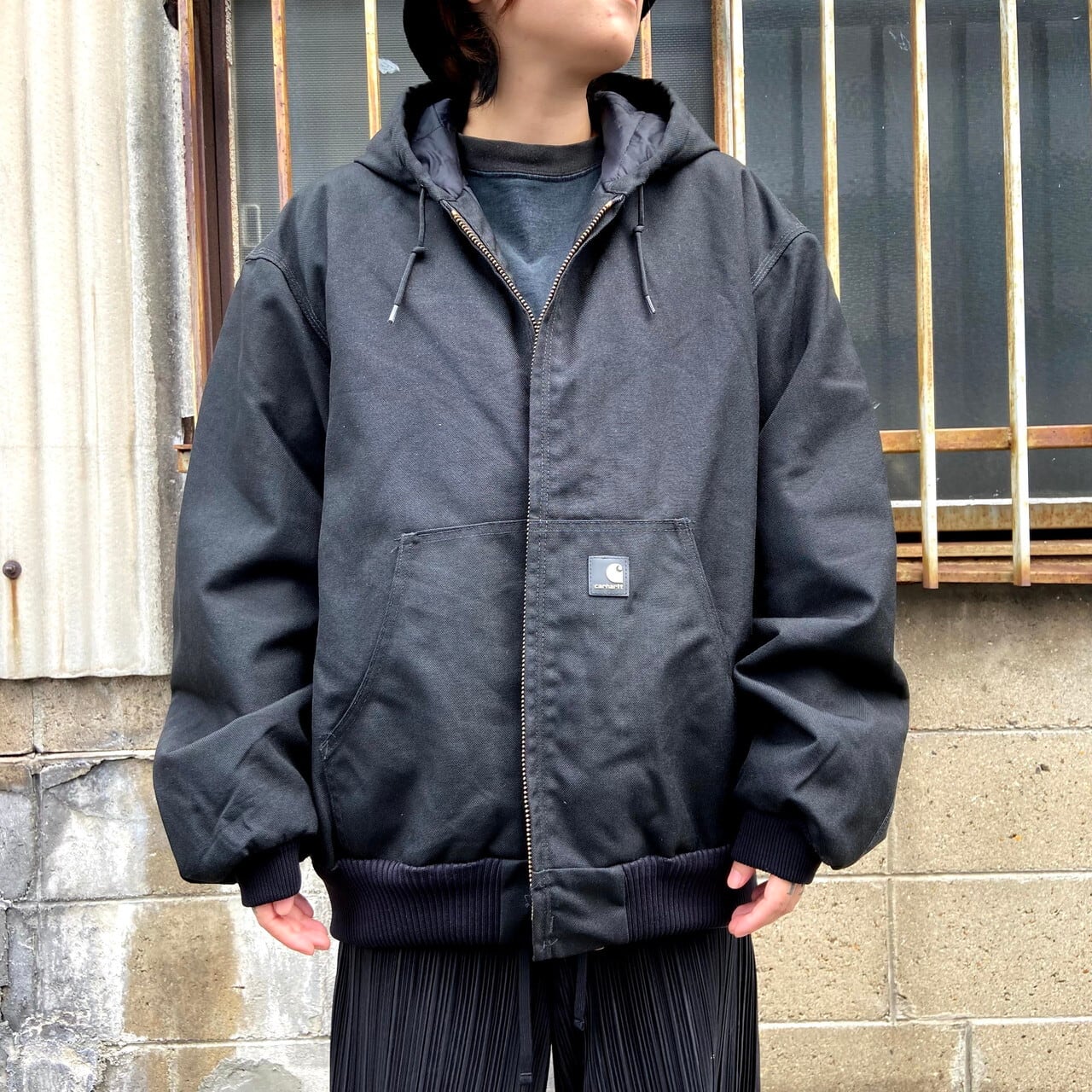 【即完モデル‼︎】Carhartt◎黒 フルジップ パーカー B427