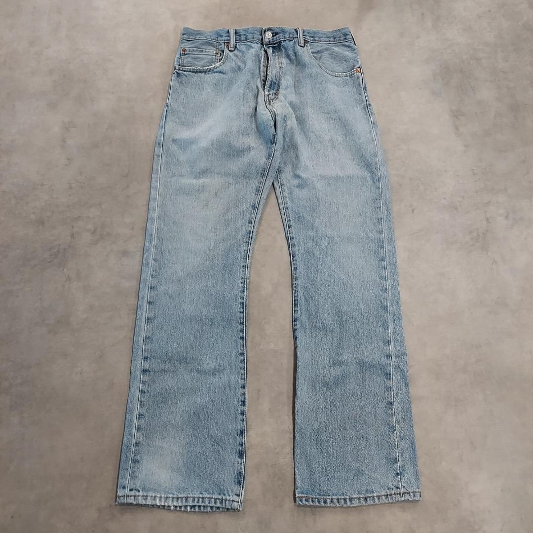 リーバイス517 Levis W34 フレア ブーツ 青 古着 ヒゲ 22165