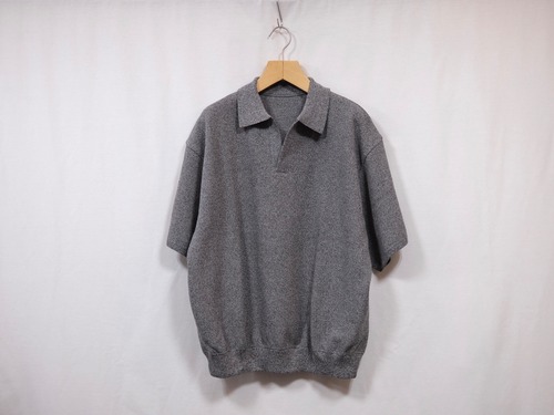 crepuscule”Light Moss Stitch Polo D.Gray”