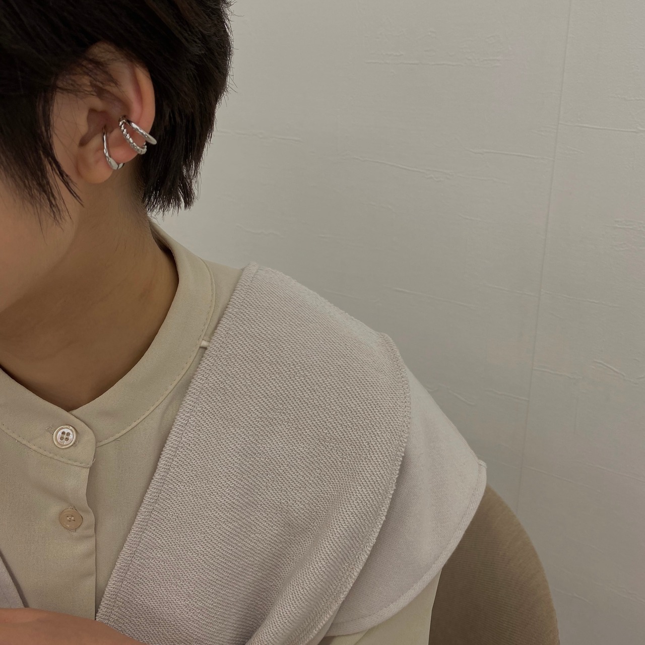 deformed shape set ear cuff