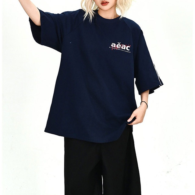 ロゴライングラフィックTシャツ 2col   R02032