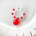 candy cuff【SV】vivid red×カルセドニー