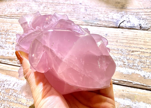 【SALE訳あり】開運！上昇運！鯉の滝登り　ローズクォーツ