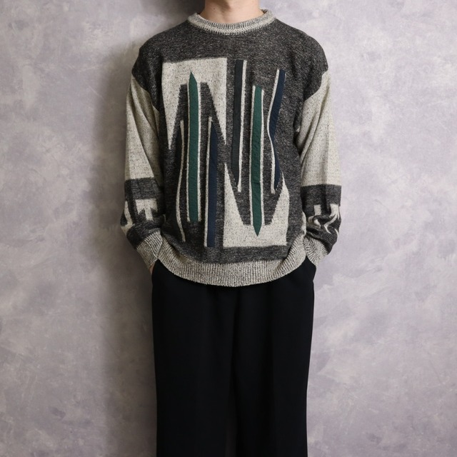 special suède design knit sweater