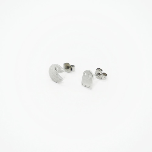 PacMan Charm Earring｜Silver