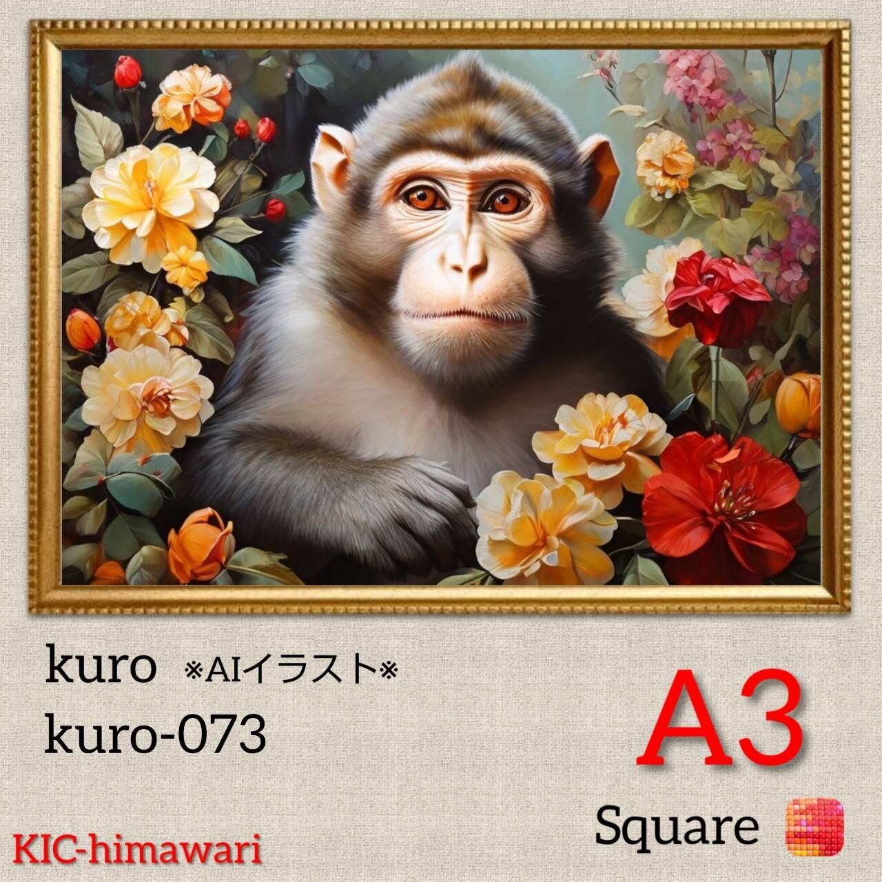 A3サイズ 四角ビーズ【kuro-073】ダイヤモンドアート