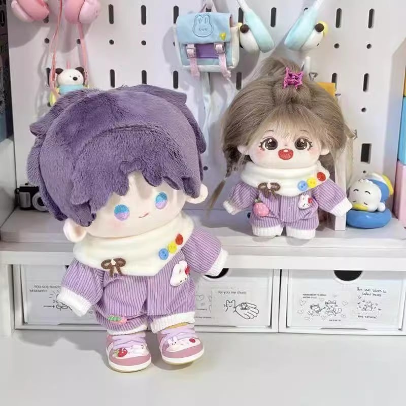 10cm/20cmぬいぐるみ用 うさぎ ロンパース+マフラー ルームウェア 着せ