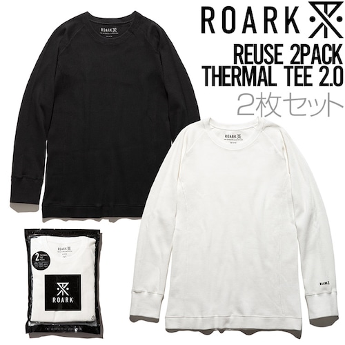 2枚セット ロングスリーブサーマルTEE ロンT THE ROARK REVIVAL ロアークリバイバル REUSE 2PACK THERMAL TEE 2.0 RTJPK950-WHB 日本代理店正規品L