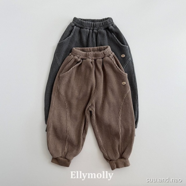取寄:ELLYMOLLY キングワッフルミントジョガーパンツ/Jr※送料無料