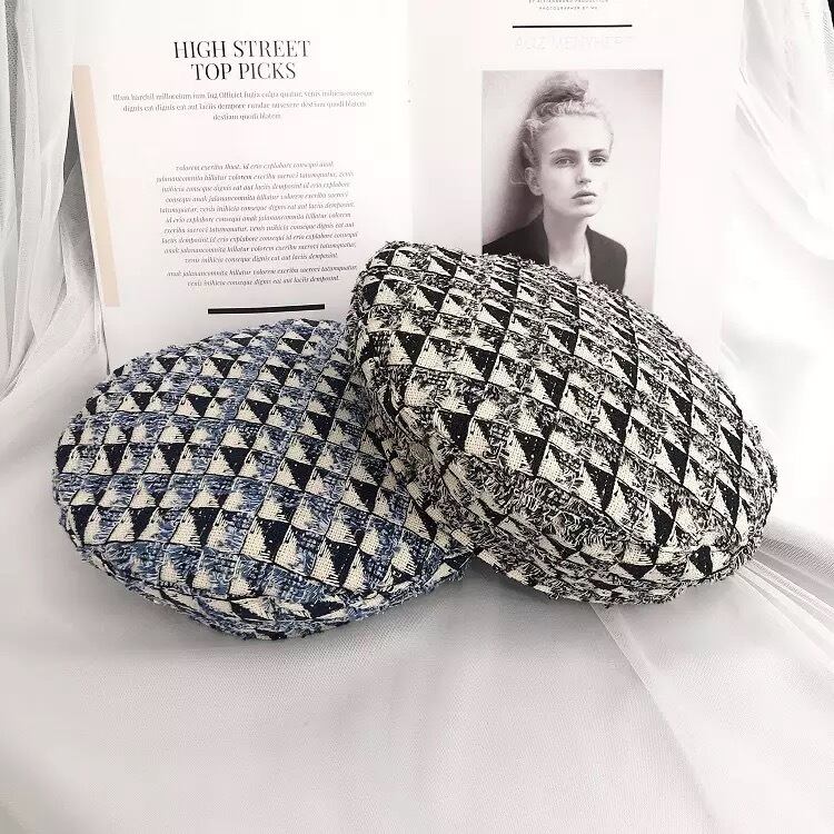 【2color】ツイードベレー帽