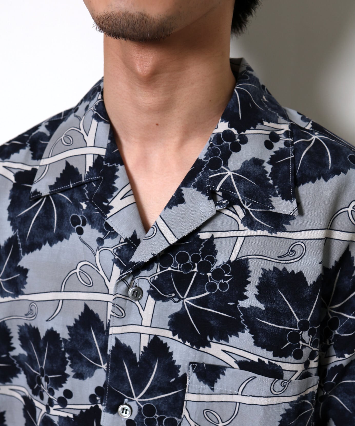 UNUSED / US2564 SHORT SLEEVE PRINT SHIRT(GRAY) | AfterSchool