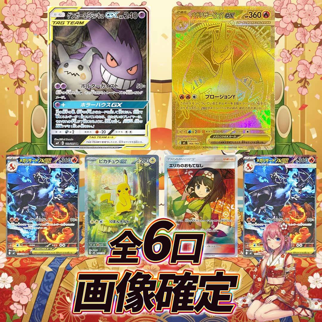全6口 ポケモンカード画像確定オリパくじ【マイルド仕様