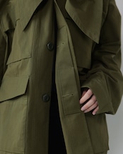 i’m here - Haoli Military Jacket :Khaki|フードストールドッキング/2WAY/ウェザークロス 入荷予定:2026.01.17(M 1点)