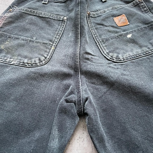 USA生地 ブラック ダブルニー Carhartt B136 BLK 32×32 詳細写真16