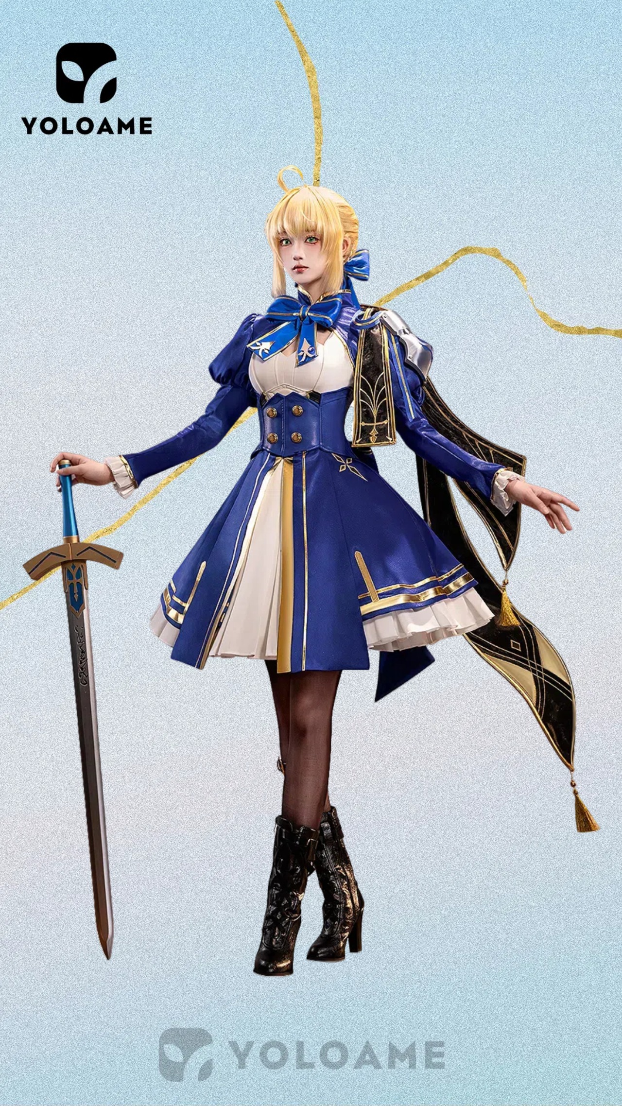 三分妄想 崩壊スターレイル セイバー アルトリア・ペンドラゴン Saber コスプレ 衣装 FATEコラボ