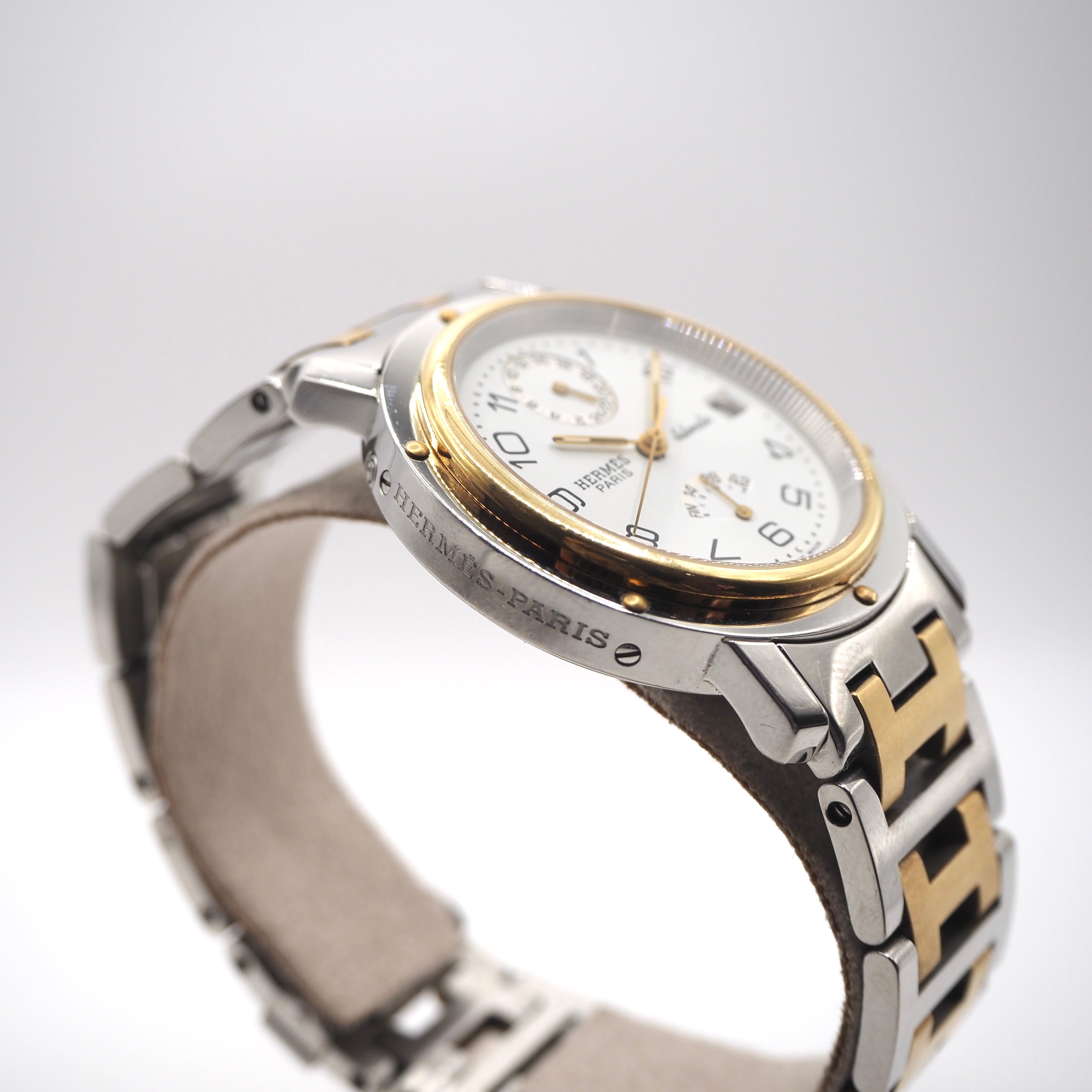 HERMES クリッパー デイトパワーリザーブ CL5.210 腕時計 自動巻き