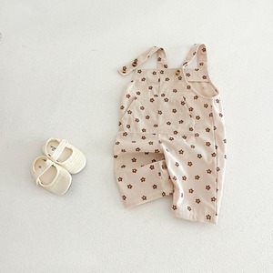 【BABY】コーデュロイ花柄サロペット