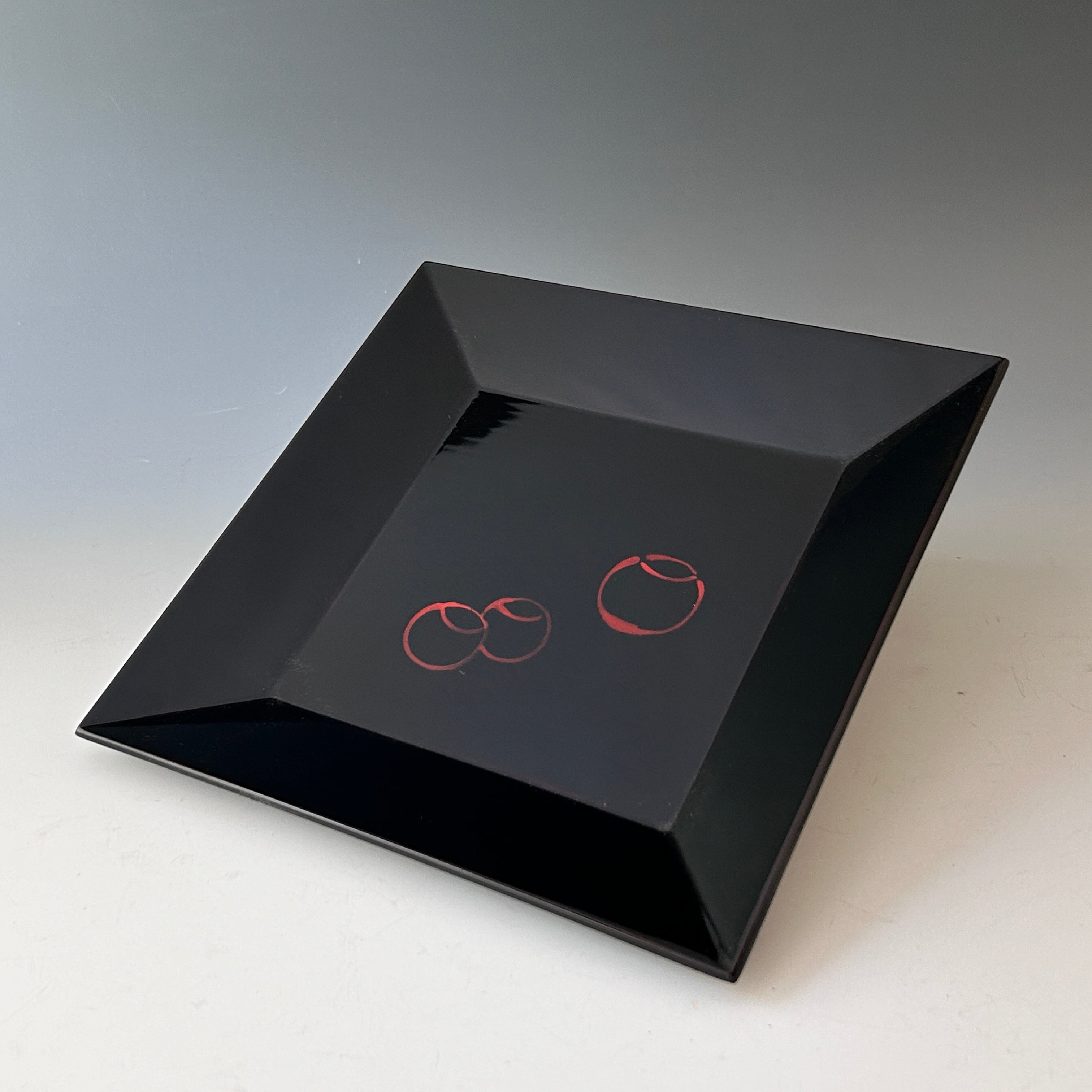 茶道具　輪島塗　黒四方盆　ツボツボ自画　干菓子器　表千家　久田宗也　尋牛斎書付 茶道具輪島塗黒四方盆ツボツボ自画干菓子器表千家久田宗也尋牛斎書付