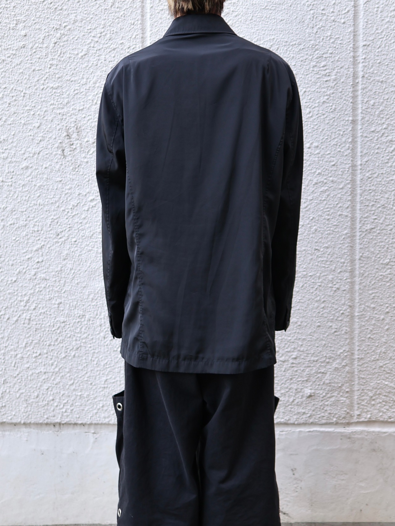 【armani collezioni】nylon fly front half coat