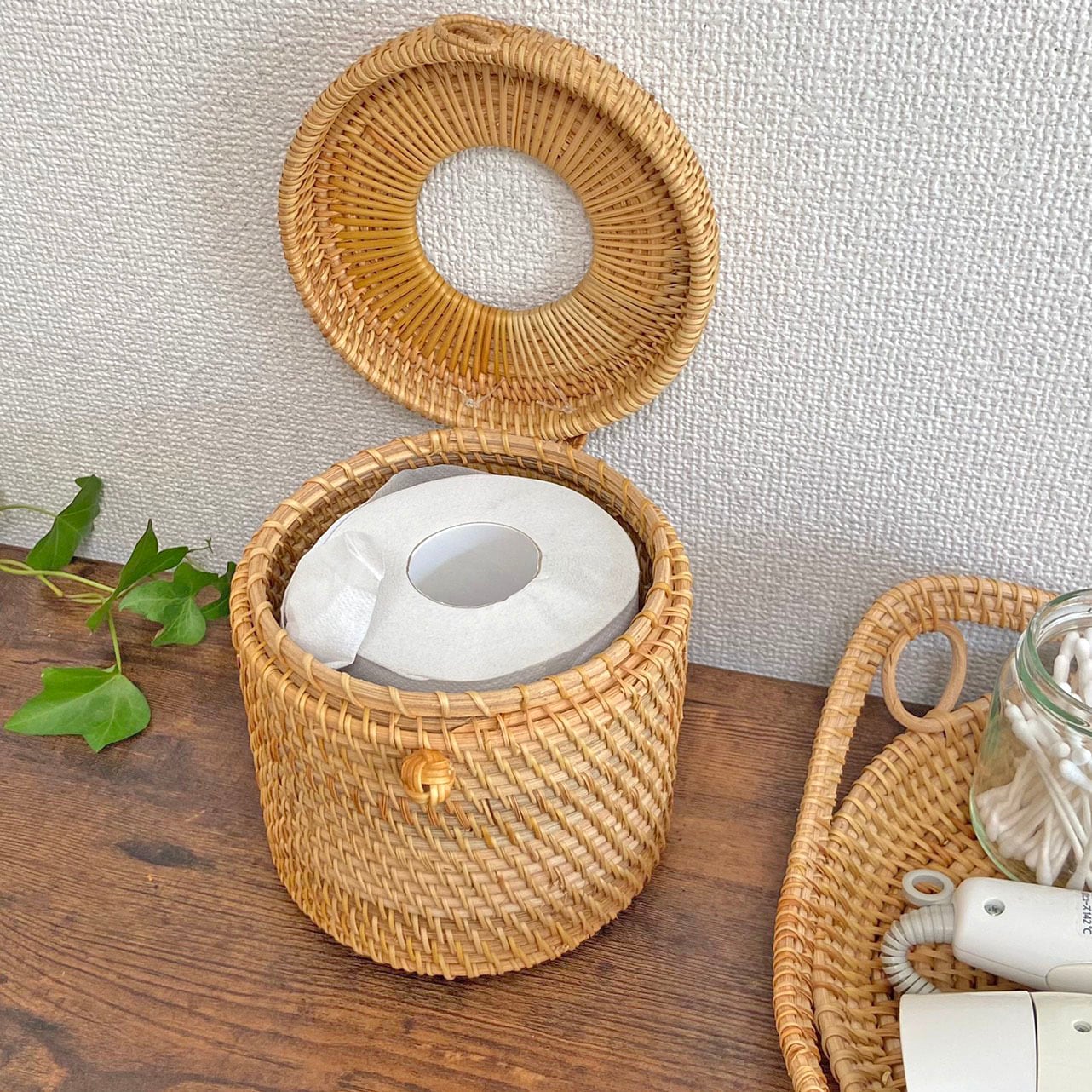 ラタン トイレットペーパーケース ゴミ箱（RTA-758） | Naturalsoul