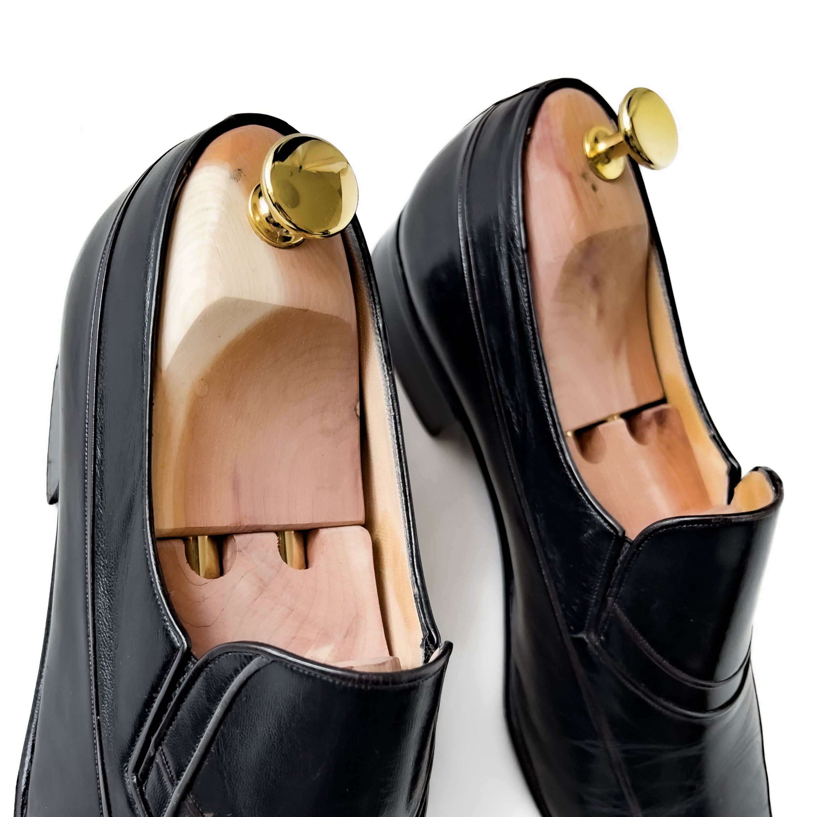 a. testoni” 7E black leather loafers made in italy AMEDEO TESTONI