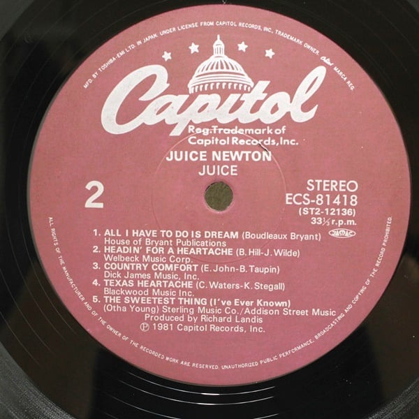 Juice Newton / Juice [ECS-81418] - 画像4