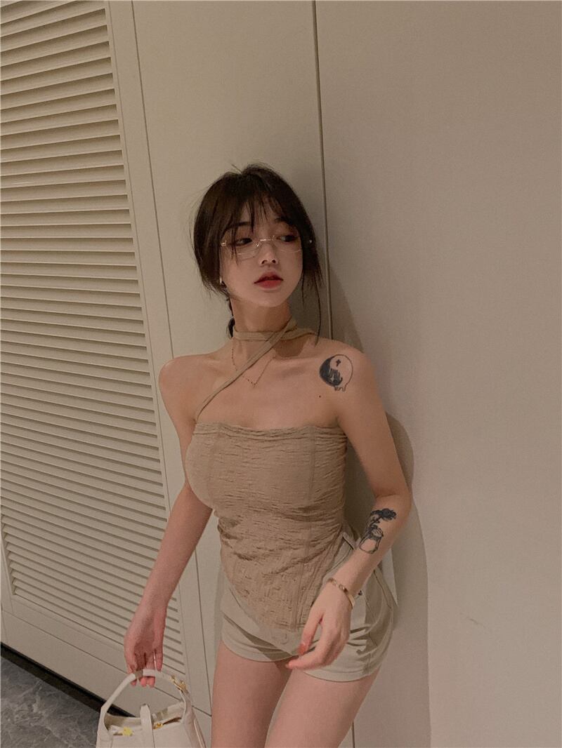 ホルターサマースタイルショートコート 夏物 ブラックストロベリース59999119649