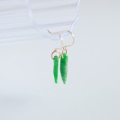 シンプルながらも個性が光る翡翠ピアス！K10YG A貨翡翠 jd_mm1109_B