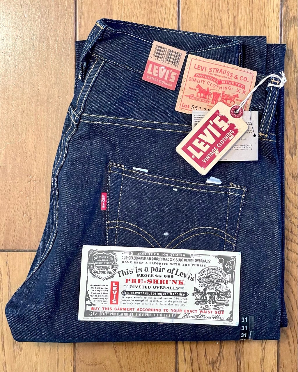 NOS(デッド品) Levi's LVC(米国製) 501XX 1947年 34-34 | Room Style Store