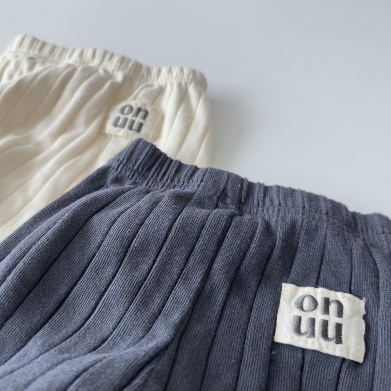 【ONU】やわらかニットリブパンツ navy 70~120cm 240211on - 4