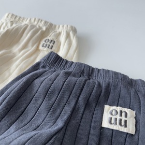 【ONU】やわらかニットリブパンツ navy 70~120cm 240211on