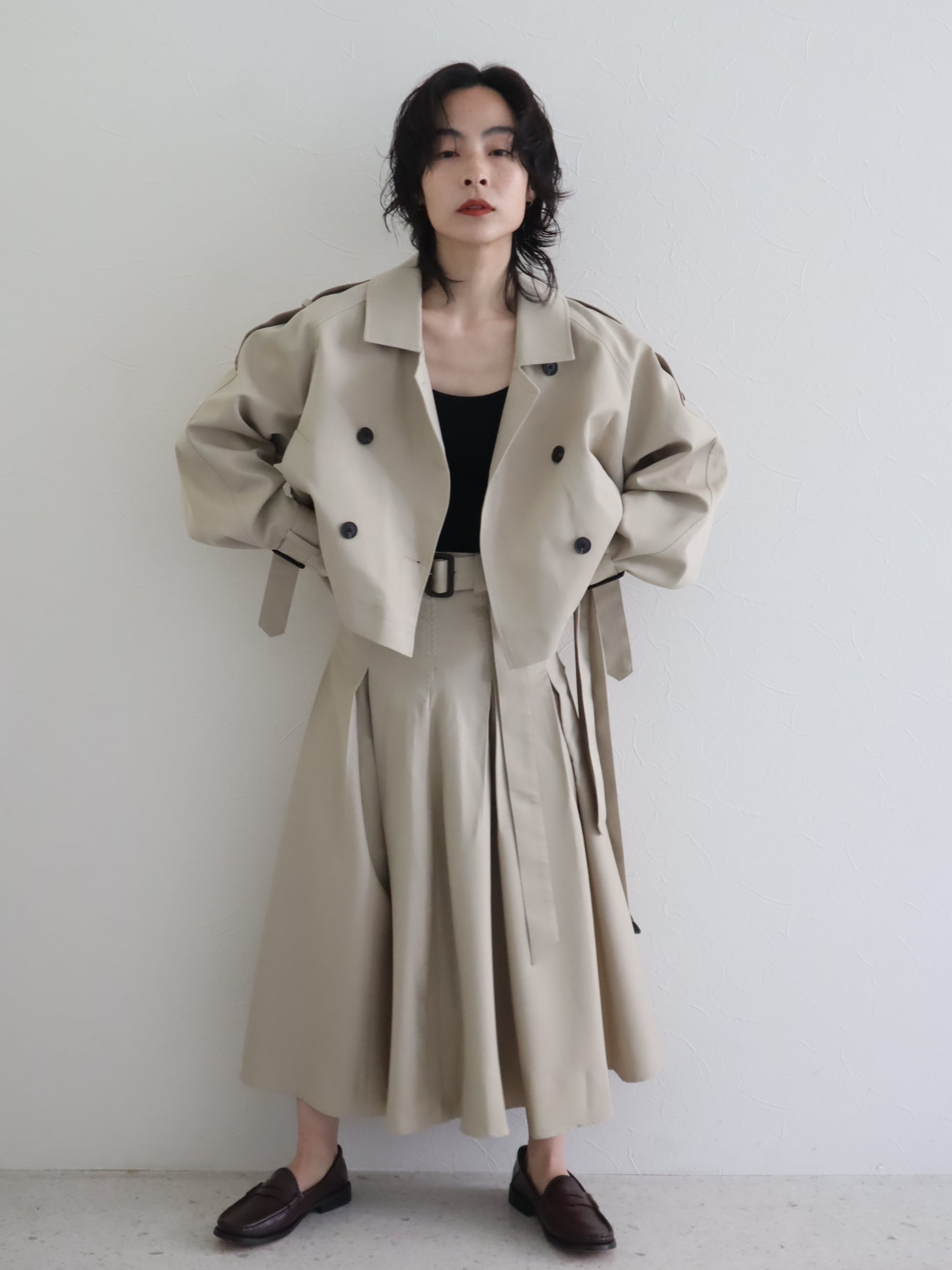 trench skirt | HAILEE
