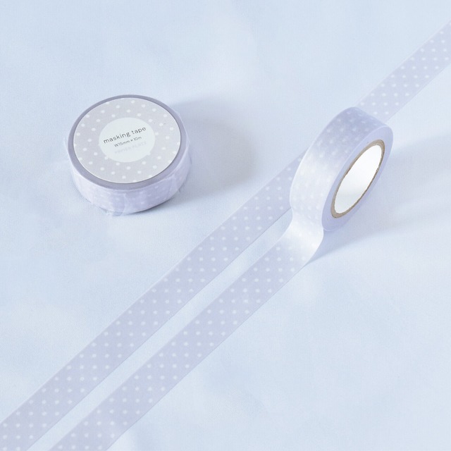 パピアプラッツ　ドット・ふじいろ　15mmマスキングテープVol.1　PA09