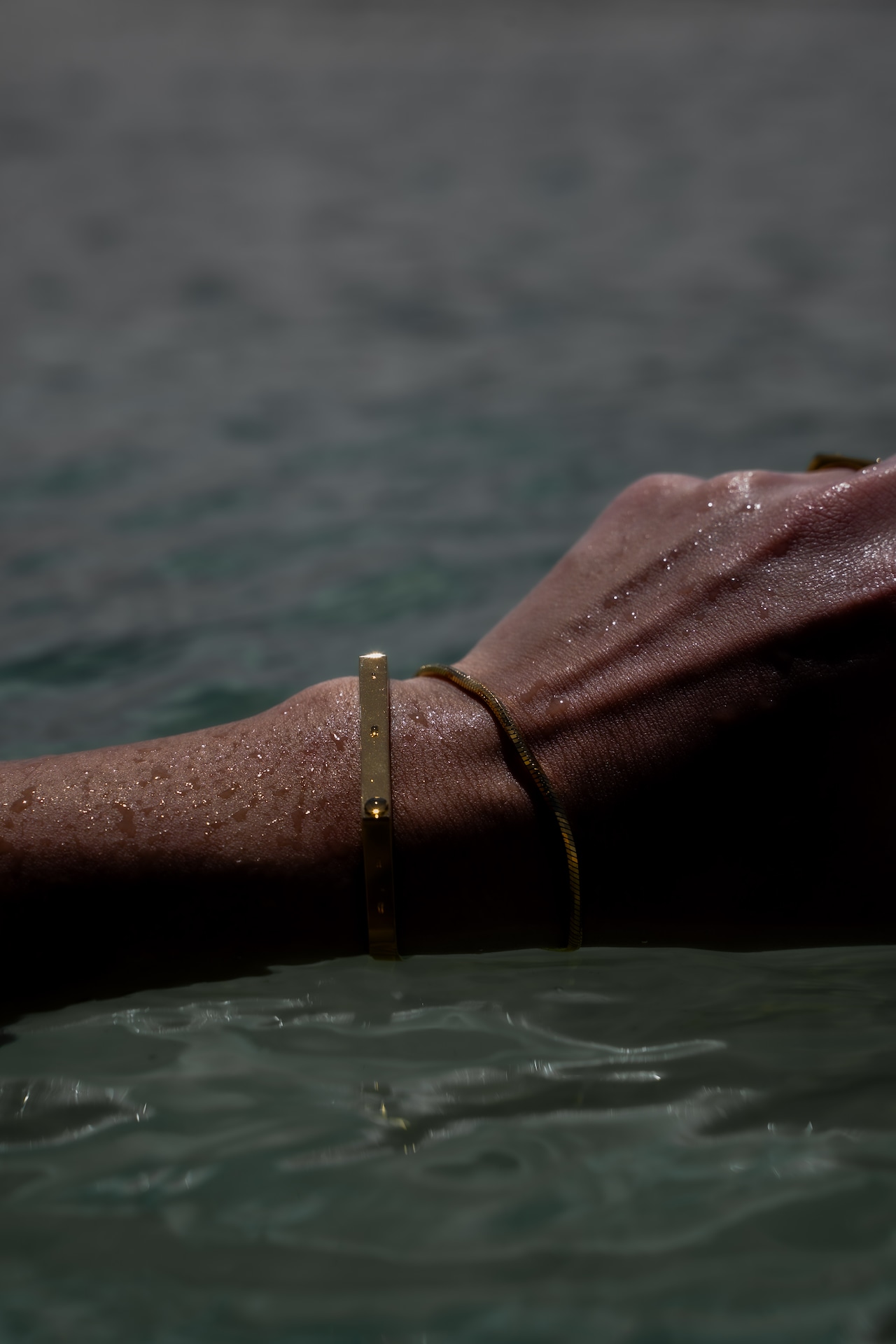 【Open luxe signet bangle】/ GOLD