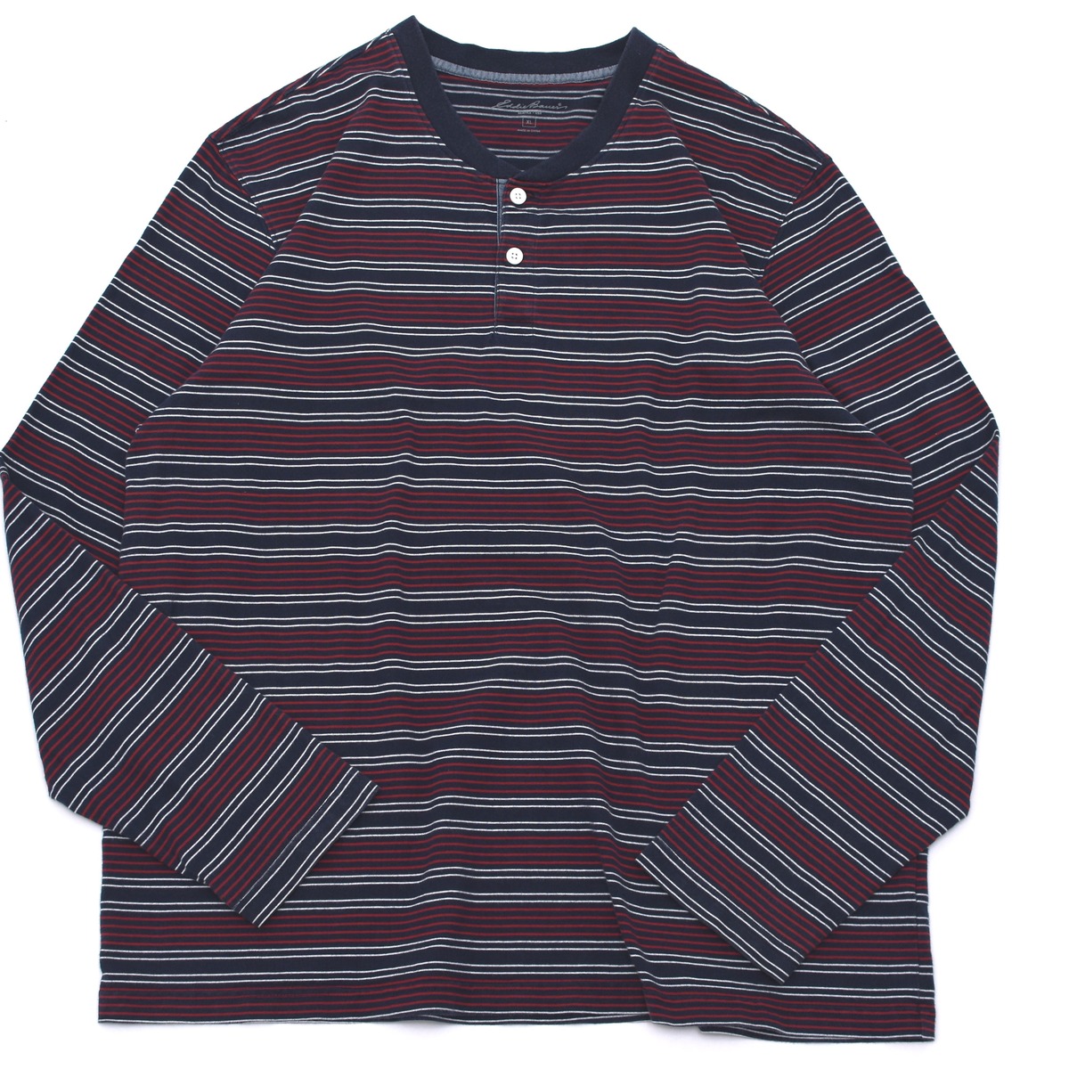 Eddie Bauer border Henley neck T shirt | 古着屋 grin days memory 