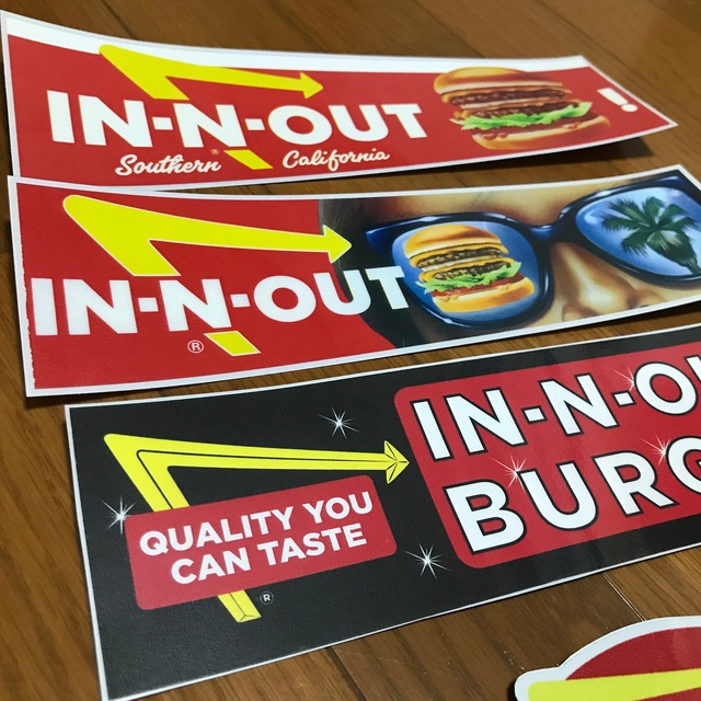 80’s InNOut Burger バンパーステッカー（Bumper Sticker）デッドストック品 ヴィンテージのアメリカン雑貨 Honey Antique ヴィンテージ