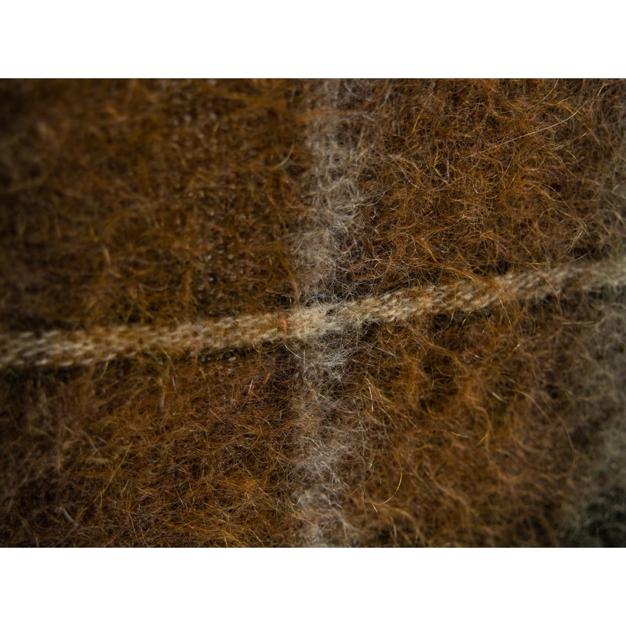 【Andrew Stewart】Woven in Scotland 60-70's Mohair-Wool Poncho（スコットランド製 モヘヤウールフリンジポンチョ ケープ）