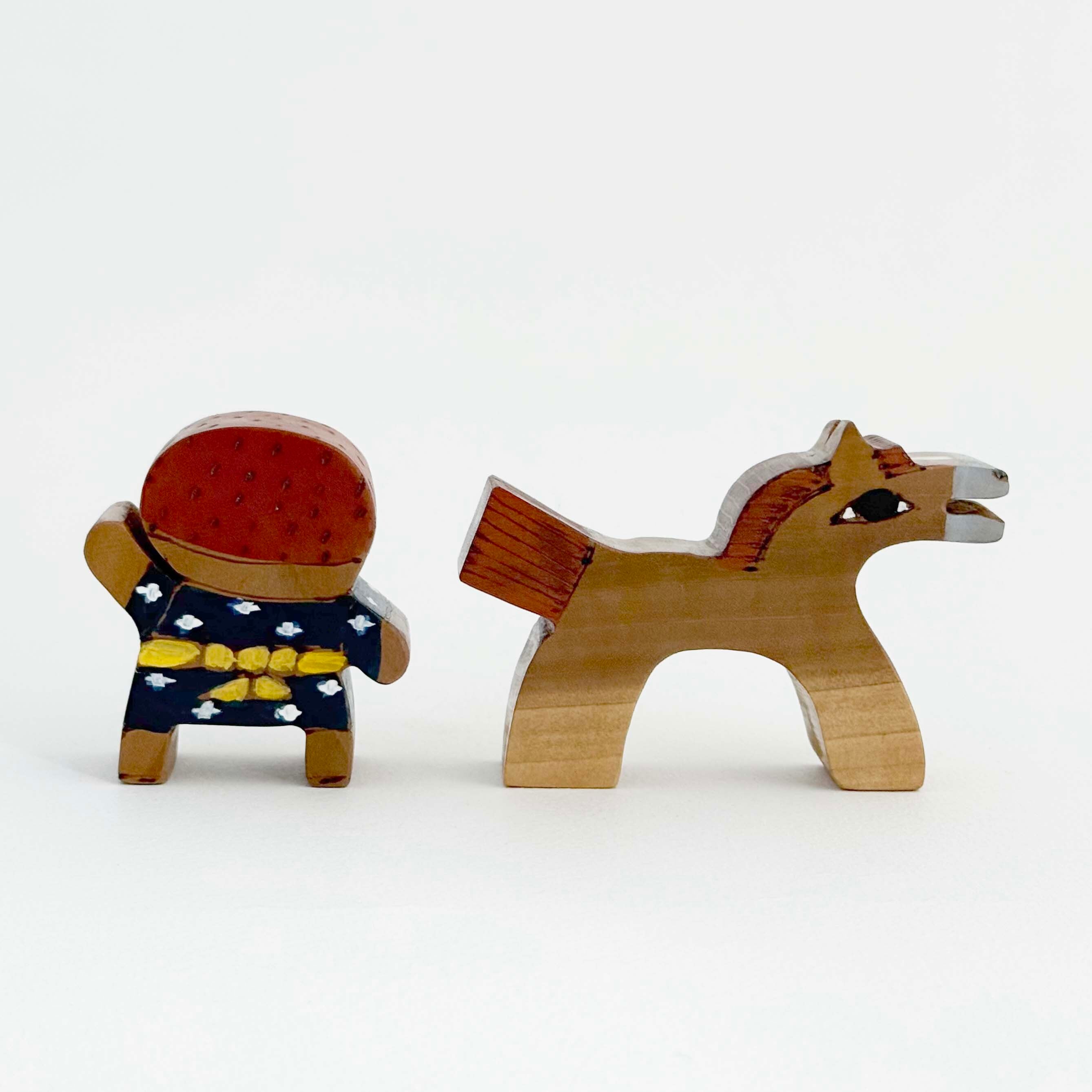 五十嵐豊 郷土民芸「馬と少年」小