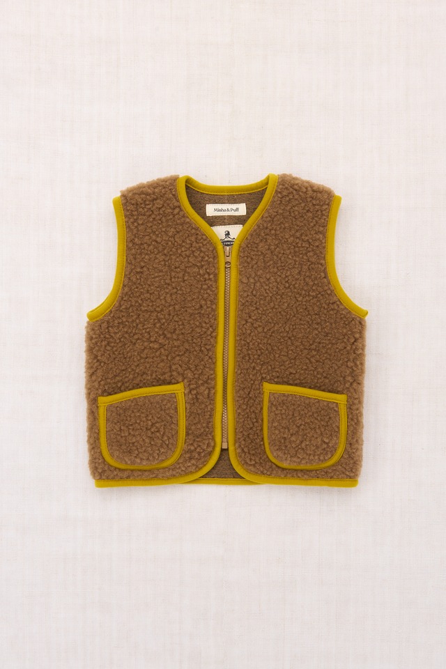 〈 Misha&Puff 26AW 〉 PEPITKO VEST / TEDDY BROWN