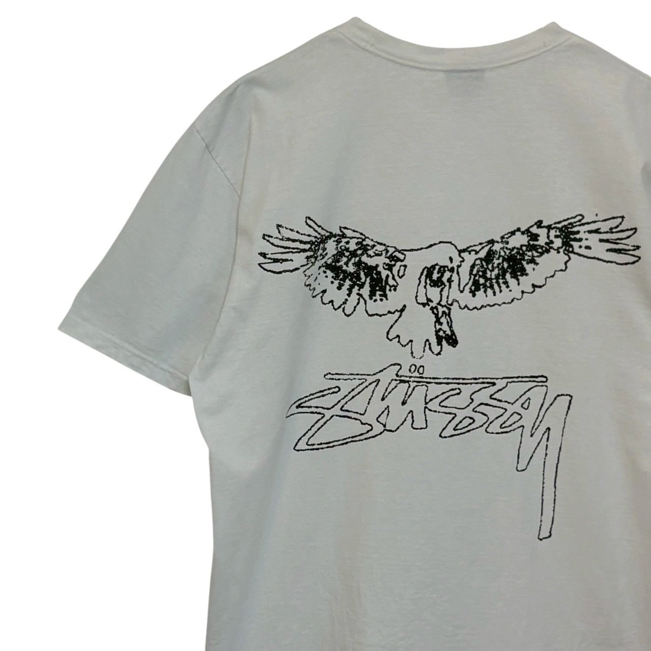 stussy ステューシー Tシャツ M バックロゴ プリント イーグル | 古着