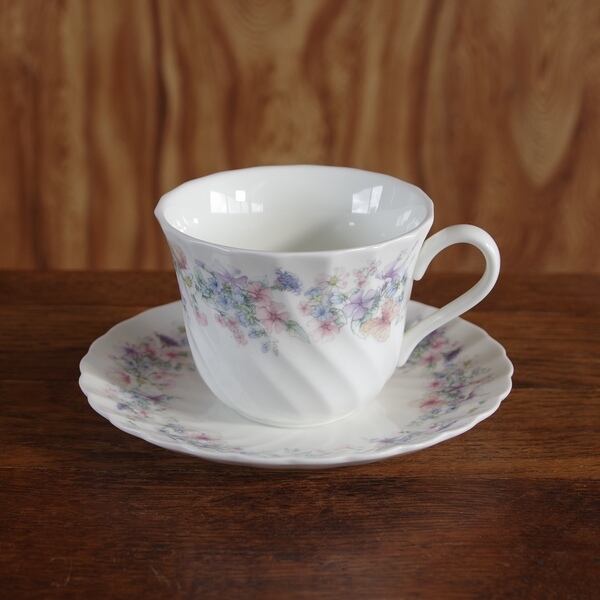ウェッジウッド アンジェラ 花柄 コーヒーカップ ソーサー #181030-1,2 ...